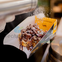 Boîte d'emballage jetable pour gaufres, crêpes, pâtisseries, desserts et pancakes à emporter
