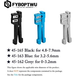 Fyboptwu Dénudeur de câble coaxial 45-162, outil portable à poignée ergonomique pour le dénudage de gaine de fibre optique et la coupe de câbles - Product Image 2