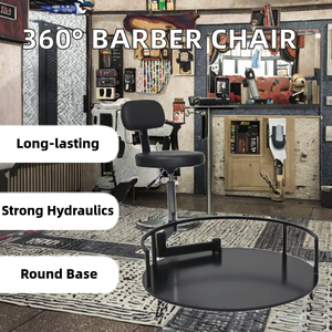 Silla de Barbero Profesional, Resistente, Giratoria 360 Grados, Mueble Metálico para Salón, Hotel, Escuela, Sala de Estar, Peluquería - Product Image 3