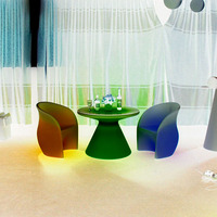 Tables et chaises lumineuses à LED, tables lumineuses en plastique pour bar, produits rotomoulés