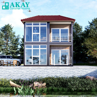 Casas Prefabricadas de Lujo Personalizadas de Fábrica, Casas Prefabricadas Modernas de Dos Pisos, Casas Modulares de Contenedores de 3-4 Dormitorios