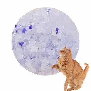 Harga grosir aroma Lavender jumlah besar alami Gel silika isi ulang kristal kucing pasir sampah