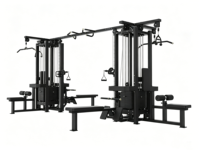 FEIFANHONGYU Machine de musculation multifonction 8 stations avec Lat Pulldown, Rame assise, Crossover par câble et Poulie réglable