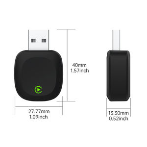 อะแดปเตอร์สำหรับรถยนต์แอนดรอยด์แบบปลั๊กแอนด์เพลย์แบบ2อิน1สำหรับรถยนต์มีสายเป็นเครื่องเล่นในรถยนต์แบบไร้สายสำหรับ Apple iPhone - Product Image 3