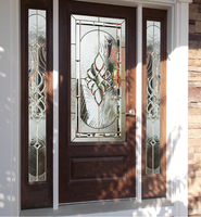 Inserts de verre pour porte, panneaux de verre décoratifs isolés et trempés pour porte d'entrée