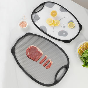 Tabla de Cortar con Diseño de Panda, Acero Inoxidable 304, Tabla para Cortar Frutas, Apta para Lavavajillas, Forma Rectangular - Product Image 4