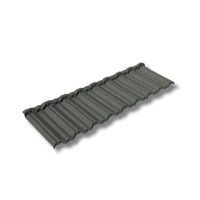 Tuile de toiture métallique moderne en acier revêtu de pierre, noire et blanche, à prix avantageux, en aluminium-zinc carré pour usage extérieur