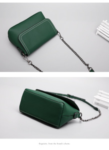 Soft Small Genuine Leather Shoulder Bags <b>Cross</b> Body Satchel Bag Women <b>Chain</b> Shoulder Messenger Bag - Product Image 4