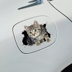 Personalizado lindo gato <span class=keywords><strong>perro</strong></span> vinilo imán parachoques etiqueta adhesiva impresión troquelada impermeable magnético <span class=keywords><strong>coche</strong></span> cuerpo calcomanías - Product Image 2