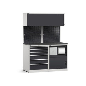 Fami GARAGE029 muebles modulares con tapa de goma, cajonera y cubo de basura, 1428mm - Product Image 1