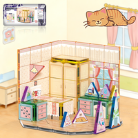 100 Pièces Boîte en Plastique Mini Blocs Magnétiques Version Portable Ensemble de Blocs de Construction pour Pâtisserie Jouets Sensoriels STEM pour Tout-petits Cadeaux pour Enfants