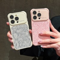 Coque de téléphone effet peau de serpent pour iPhone 17 16 15 14 Pro Max avec grande fenêtre pour objectif d'appareil photo, protection antichoc