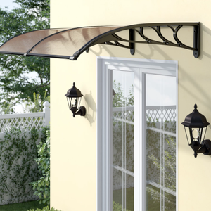 Auvent <span class=keywords><strong>de</strong></span> porte et <span class=keywords><strong>de</strong></span> fenêtre extérieur, imperméable, résistant aux UV, en polycarbonate, protection contre la pluie - Product Image 2