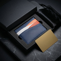 Porte-cartes en cuir avec logo personnalisé, minimaliste, organiseur de cartes de crédit, petit étui à cartes pour hommes