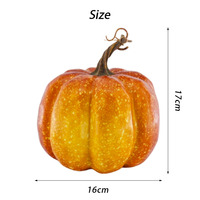 Ornement de citrouille rond artificiel en paillettes dorées artificielles fait à la main pour Halloween, décoration de table de fête de Thanksgiving, cadeau