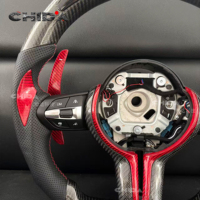 Volant de direction décoratif en carbone amélioré avec LED, adapté aux BMW F10 F15 F22 F30 F32 M3 F80 M4 F82 M2 F87 M5 F90 E70 E90 E92
