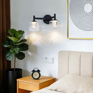 Nordic Postmodern Minimalist Luxury Gold Metal Wall Light Glass Vanity <b>Lamp</b> for Bedroom <b>Study</b> Staircase Restaurant Bathroom - Product Image 2