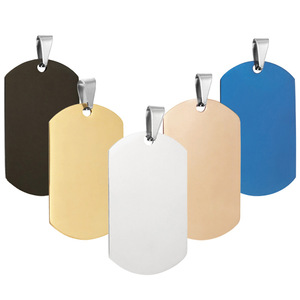 Collar transfronterizo europeo americano clásico colgante <span class=keywords><strong>de</strong></span> perro <span class=keywords><strong>de</strong></span> acero inoxidable plateado regalo <span class=keywords><strong>de</strong></span> fiesta Unisex letras - Product Image 1