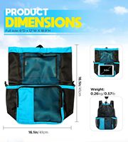 Sac à dos de natation en maille d'été avec fermeture à cordon - Sac de plage unisexe pour le sport et les activités de plein air, écologique et portable