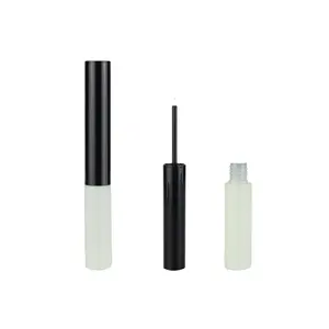 Factory Supplier Custom Black White Eyeliner Bottle Waterproof with Brush Logo Print Plastic 6ml Liquid Eyeliner Tube Packaging