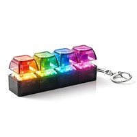 Porte-clés clavier LED, jouet sensoriel anti-stress, gadget fidget pour adultes et enfants