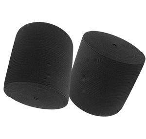 Suministro de fábrica 15cm/20cm de ancho negro tejido elástico pesado estiramiento banda elástica de punto de alta elasticidad - Product Image 3
