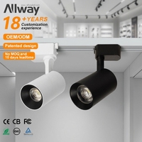 Système d'éclairage sur rail LED professionnel pour intérieur, en aluminium, durée de vie de 30 000 heures, pour hôtels et centres commerciaux