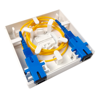 Yuanyi 1/2 Core ABS/PP caja de escritorio de fibra óptica blanca SC/LC/FC/ST placa frontal roseta montada en la pared para FTTH WiFi GPRS GSM