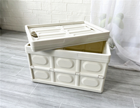 Boîte solide multifonctionnelle Emboîtable Pliable Empilable Conception PP Plastique Livre Jouets Article Caisse de stockage pour Camping Logistique