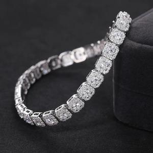 Bracelet chaîne cubaine en moissanite de créateur en argent sterling 925 avec pierres VVS – Collection de bijoux de luxe - Product Image 6