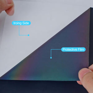 Hongcai 20inX3ft PES Rainbow Sliver HTV vinilo adhesivo holográfico camaleón película para alta compatibilidad para Cricut silueta camafeo - Product Image 2