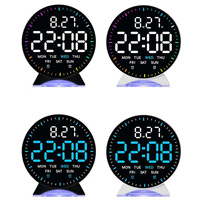 Reloj de Pared Eléctrico con Alarma Electrónica, Pantalla LED Grande con Temperatura, Material Plástico, Segundero Saltante