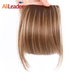 AliLeader Natural Black Brown Neat Front <strong>Clip</strong> in Hair Bangs Extensions <strong>Clip</strong> <strong>on</strong> Synthetic Hair False <strong>Fringe</strong> Hairpieces - Product Image 2
