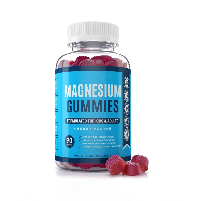 Stress Stillen Sterke Botten Spiersupplement Calcium Kalium Magnesium Zinkglycinaat Gummies Voor Een Goede Nachtrust