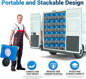 Commercial Portable 115V 550CFM Air Cleaner Air <b>Scrubber</b> Machine Hepa - Product Image 5