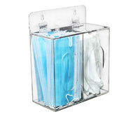 Boîte de rangement murale transparente en acrylique moderne pour la maison, épaisseur personnalisable, pour masques et gants jetables en latex, anti-poussière