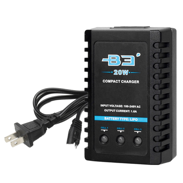 2-3S Lipo Battery Charger B3 20W 7.4V 11.1V Balance Charger RC Helicopter Drone Airplane Accessories