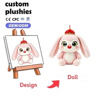 Porte-clés en peluche personnalisé OEM, mini-animaux de dessin animé, jouet en peluche doux, breloque de sac, accessoires de sac avec logo personnalisé