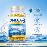 Gélules d'huile de poisson Oméga 3 1000mg EPA DHA Santé cardiaque, cérébrale et articulaire Complément alimentaire OEM ODM