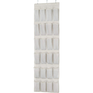 Organizador de Zapatos Colgante de Seis Niveles, Diseño Plegable, 24 Bolsillos de Malla, Tela Oxford, Gancho de Hierro para Puerta de Armario, Almacenamiento Moderno Rectangular - Product Image 5