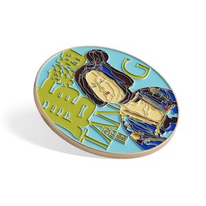 Chinese Design Travel Souvenir Gift Soft Enamel Custom Logo Single Side Metal Pocket <b>Mirror</b> - Product Image 6