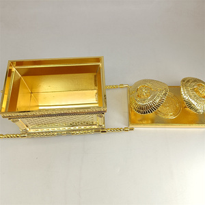 Modèle <span class=keywords><strong>d</strong></span>'Arche de la <span class=keywords><strong>Alliance</strong></span> en métal plaqué or, ornement juif Judaica, souvenir religieux israélien, <span class=keywords><strong>d</strong></span>écoration de bureau à domicile, cadeau - Product Image 4