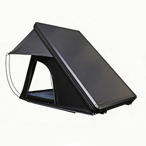 Tente de toit de camping à ouverture latérale personnalisée, moderne, demi-longueur, 4 saisons, orange, tente de toit familiale grise, occultante - Product Image 1