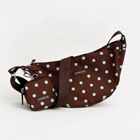 Harnais et laisse pour chien avec logo personnalisé, harnais pour chien à pois, collier réglable pour chiot, laisse anti-traction pour chien
