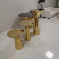 Ensemble de table de bar ronde moderne en acier inoxydable pour enfants, bar à domicile, hôtel et supermarché, usage commercial