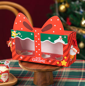 Caja Transparente para Cupcakes con <span class=keywords><strong>3</strong></span> Orificios, Caja para Cupcakes Navideña y Cajas de Embalaje para Cupcakes - Product Image 4