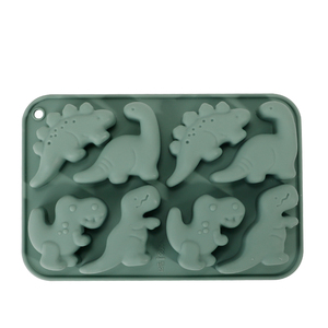 Moules à biscuits dinosaures 8 cavités, bacs à glaçons, moule à bonbons, bac à glaçons en silicone sans BPA, non toxique, avec dinosaures - Product Image 6