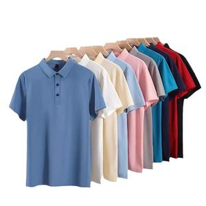 Polo de Lujo de Secado Rápido para Hombre, Manga Corta, Seda de Morera y Poliéster, Transpirable, Fresco, Ropa de Trabajo, Verano 2024, Impresión de Logotipo Personalizado - Product Image 2