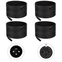 Câble de signal de contrôle DMX512 XLR 3 broches de haute qualité, 15 mètres, 0,3 mm², non étanche, noir, pour projecteurs de scène à tête mobile