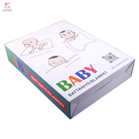 Boîte en carton pliable avec poignée pour couverture de bébé, literie, édredon, oreiller, ustensiles de cuisine, impression numérique de bonne qualité